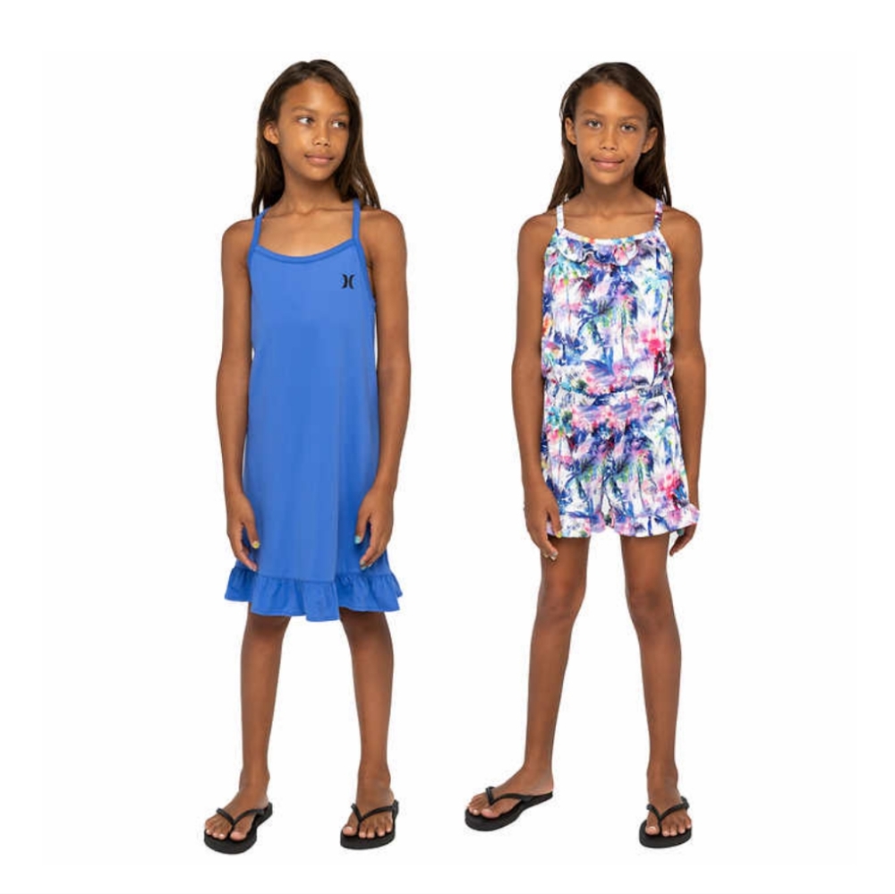 Small 7/8, Hurley Girls' 2-Pack Dress & Romper